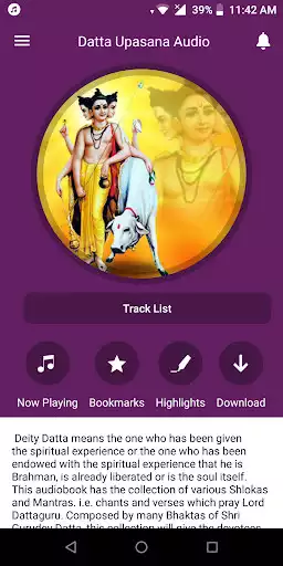 Play APK Datta Upasana Audio  and enjoy Datta Upasana Audio with UptoPlay com.sonicoctaves.shree_dutt_upasana_demo
