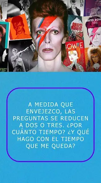Play David Bowie frases as an online game David Bowie frases with UptoPlay