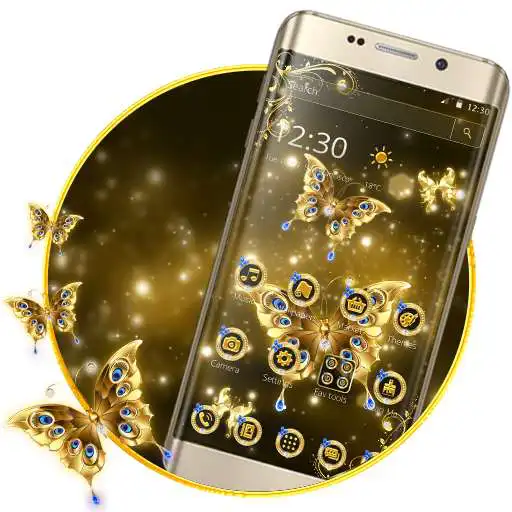 Free play online Dazzling Gold Butterfly 2d Theme APK Free play online Dazzling Gold Butterfly 2d Theme APK