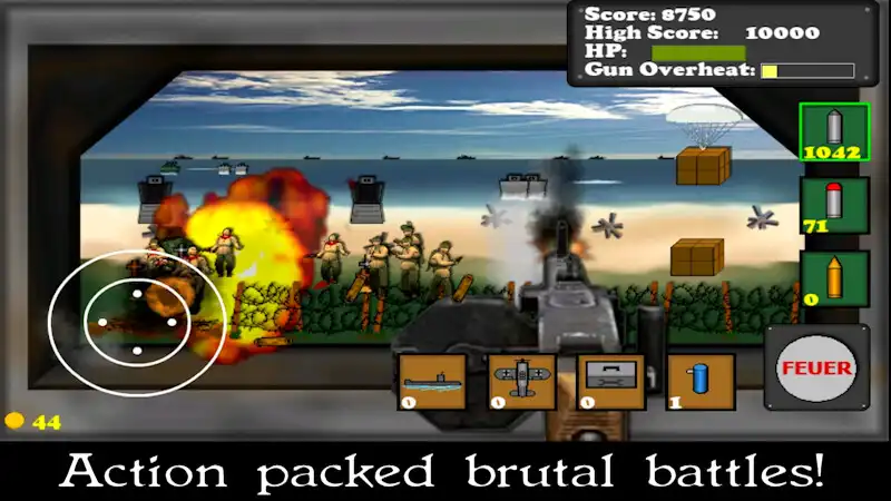 Play D-Day Gunner as an online game D-Day Gunner with UptoPlay