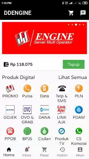 Play ddEngine - isi Pulsa, Kuota, PLN, Multifinance dll