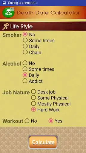 Play Death Date Calculator Clock Life Prediction Timer as an online game Death Date Calculator Clock Life Prediction Timer with UptoPlay