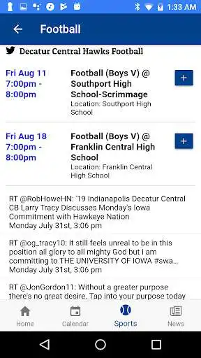 Play Decatur Central HS Athletics - Decatur Township