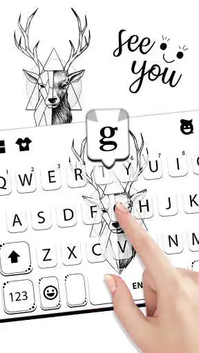 Play Deer Draw Keyboard Theme as an online game Deer Draw Keyboard Theme with UptoPlay