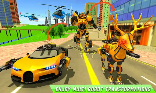 Play Deer Robot Car Battle:Real Robot Transformation 3D  and enjoy Deer Robot Car Battle:Real Robot Transformation 3D with UptoPlay
