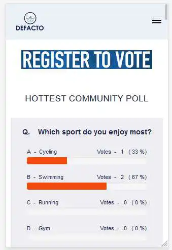 Play DEFACTO VOTING - YOUR $VOICE MATTERS  and enjoy DEFACTO VOTING - YOUR $VOICE MATTERS with UptoPlay