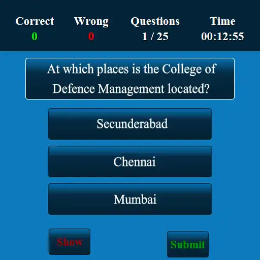 Play Defence Services in India MCQ as an online game Defence Services in India MCQ with UptoPlay