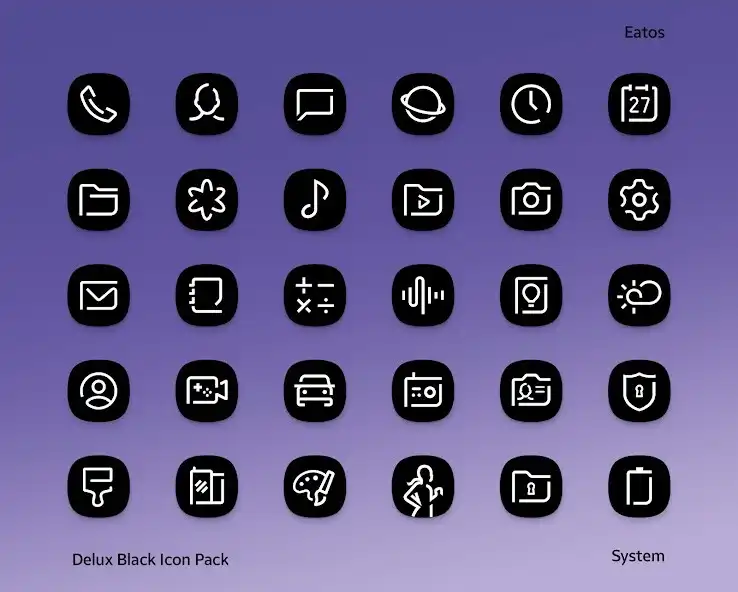 Play Delux Black - Icon Pack as an online game Delux Black - Icon Pack with UptoPlay
