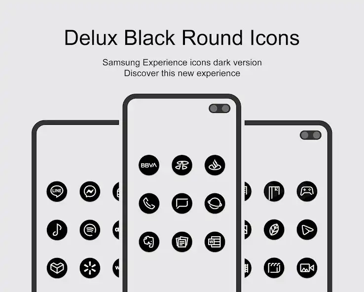 Play Delux Black - Round Icon Pack  and enjoy Delux Black - Round Icon Pack with UptoPlay