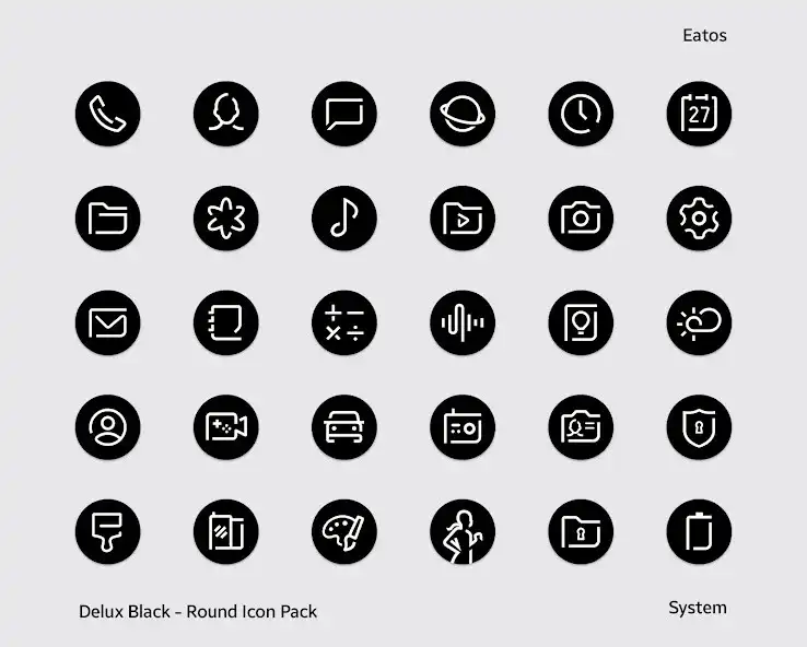 Play Delux Black - Round Icon Pack as an online game Delux Black - Round Icon Pack with UptoPlay