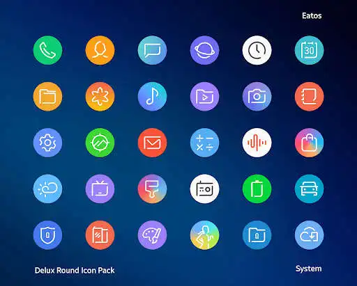 Play Delux - Round Icon pack as an online game Delux - Round Icon pack with UptoPlay