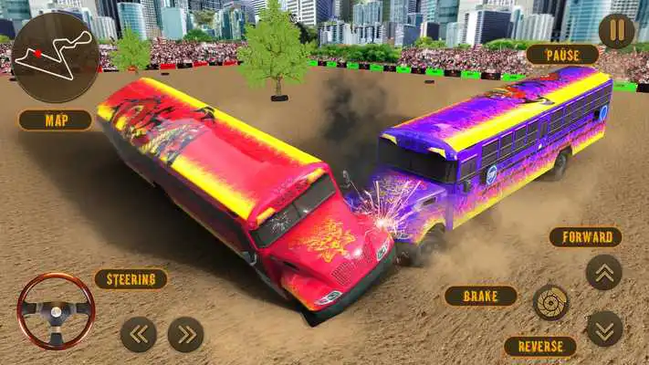 Play Demolition Derby Bus Racing 3D