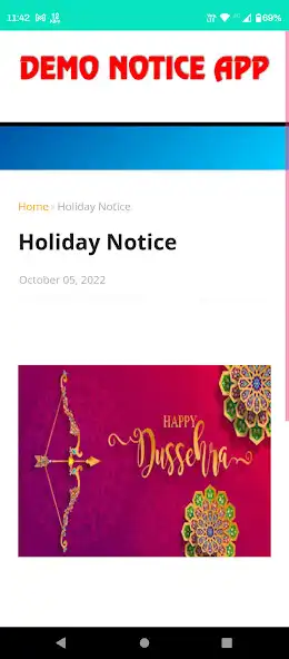 Play Demo Notice  App as an online game Demo Notice  App with UptoPlay