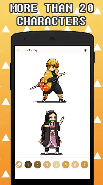 Play Demon Slayer Color By Number Pixel Art  and enjoy Demon Slayer Color By Number Pixel Art with UptoPlay
