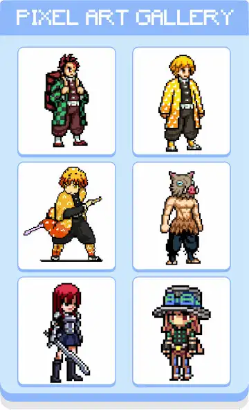 Play Demon Slayer Pixel Art Color By Number  and enjoy Demon Slayer Pixel Art Color By Number with UptoPlay