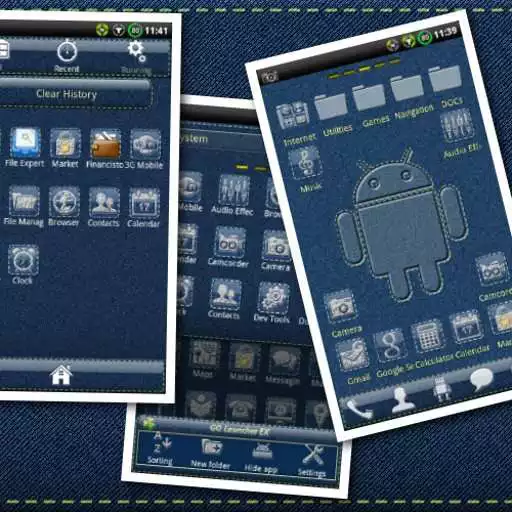 Free play online Denim GO Launcher Theme  APK