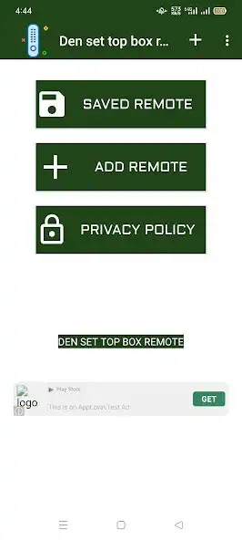 Play Den set top box remote  and enjoy Den set top box remote with UptoPlay
