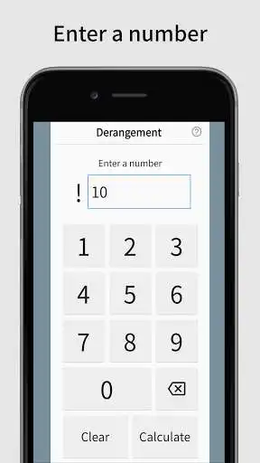 Play Derangement Subfactorial Calculator  and enjoy Derangement Subfactorial Calculator with UptoPlay