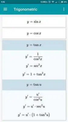 Play Derivative Table