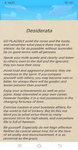 Play Desiderata