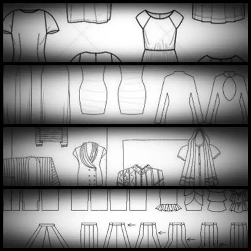 Play Designing Fashion With Fashion Flat Sketches