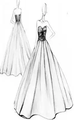 Play Design Sketch of Wedding Gown 2018