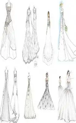 Play Design Sketch of Wedding Gown 2018