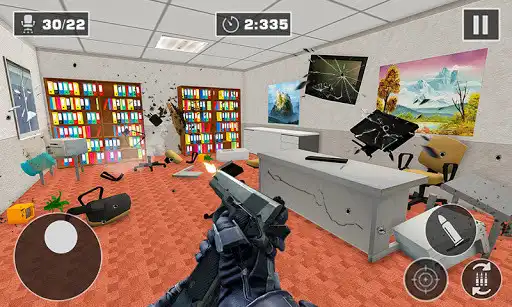 Play Destroy Office Anti Stress Offline Shooting Games as an online game Destroy Office Anti Stress Offline Shooting Games with UptoPlay
