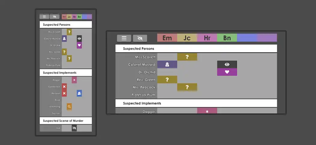 Play Detective Notes (Clue/Cluedo)  and enjoy Detective Notes (Clue/Cluedo) with UptoPlay