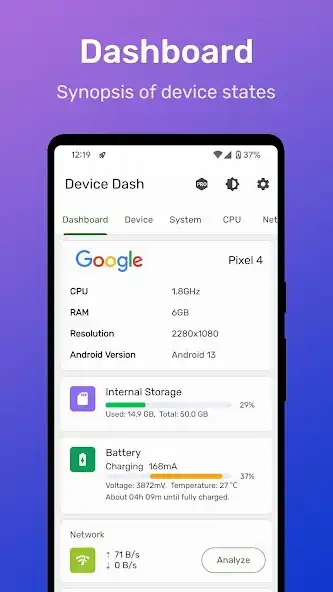 Play Device Dash - View device info  and enjoy Device Dash - View device info with UptoPlay