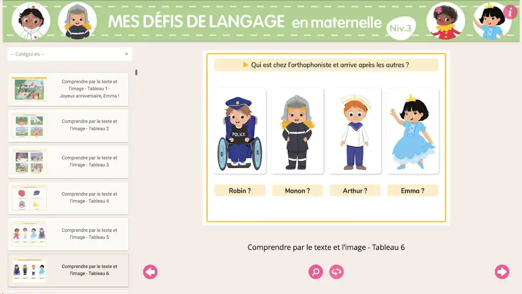 Play Défis de langage maternelle GS as an online game Défis de langage maternelle GS with UptoPlay
