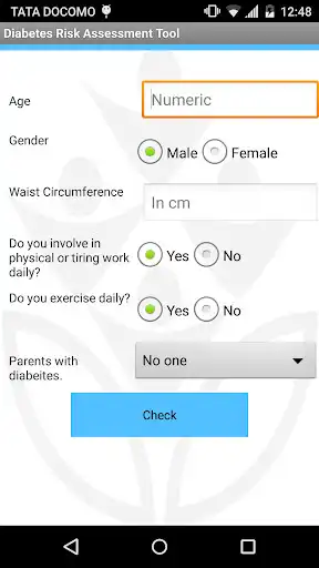 Play Diabetes Risk Assessment Tool as an online game Diabetes Risk Assessment Tool with UptoPlay