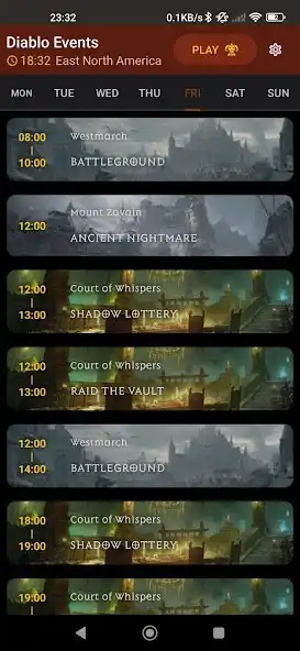 Play Diablo Events: Weekly calendar as an online game Diablo Events: Weekly calendar with UptoPlay