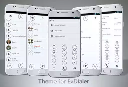 Play Dialer Circle White Gray Theme