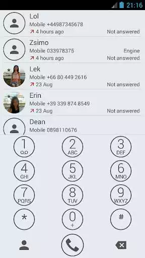 Play Dialer Circle White Gray Theme