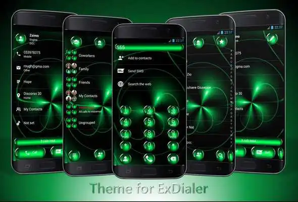 Play Dialer Spheres Green Theme