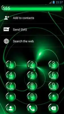 Play Dialer Spheres Green Theme