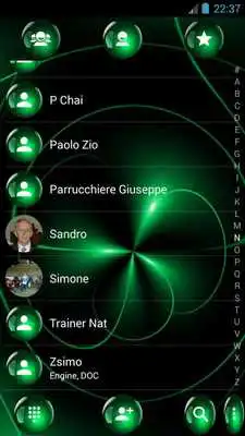 Play Dialer Spheres Green Theme