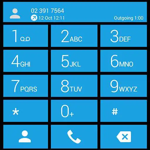 Play Dialer theme Cards Cyan APK