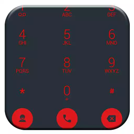 Free play online Dialer theme Droid L Red for Drupe and ExDialer APK