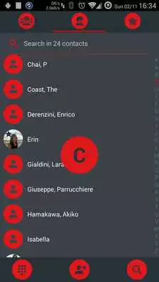 Play Dialer theme Droid L Red for Drupe and ExDialer