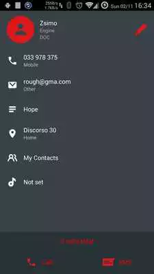 Play Dialer theme Droid L Red for Drupe and ExDialer