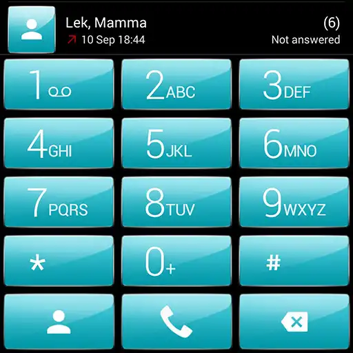 Play Dialer Theme Gloss Cyan drupe APK