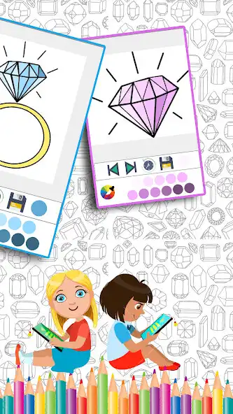 Play Diamond Coloring Book as an online game Diamond Coloring Book with UptoPlay