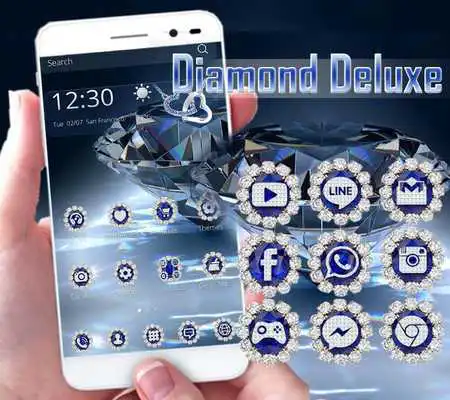 Play Diamond Deluxe Theme Blue gem