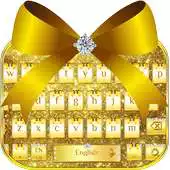 Free play online Diamond Gold Bow Keyboard Theme APK