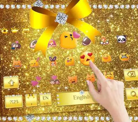 Play Diamond Gold Bow Keyboard Theme