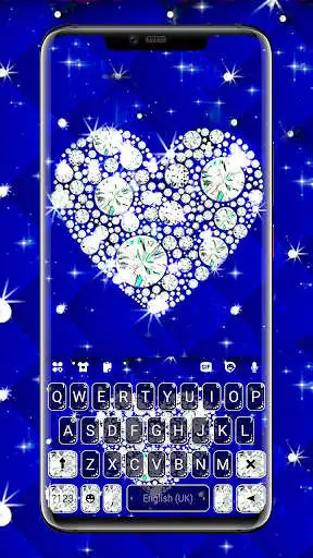 Play Diamond Heart Blue Keyboard Background  and enjoy Diamond Heart Blue Keyboard Background with UptoPlay