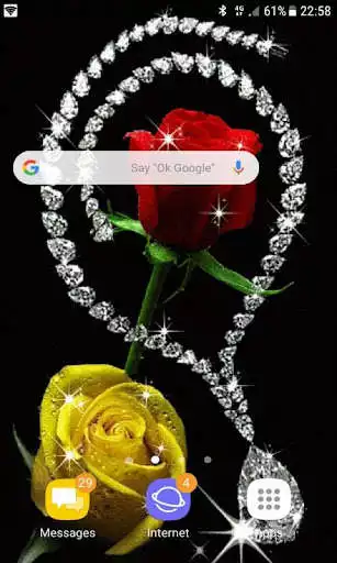 Play Diamond Rose Live Wallpaper as an online game Diamond Rose Live Wallpaper with UptoPlay
