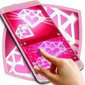 Free play online Diamonds Pink Keyboard Theme APK